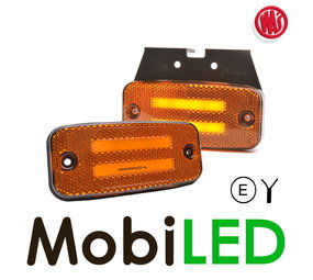 WAS Side marking 2x stripe amber rectangular NEON look WAS Side marking 2x stripe amber rectangular NEON look