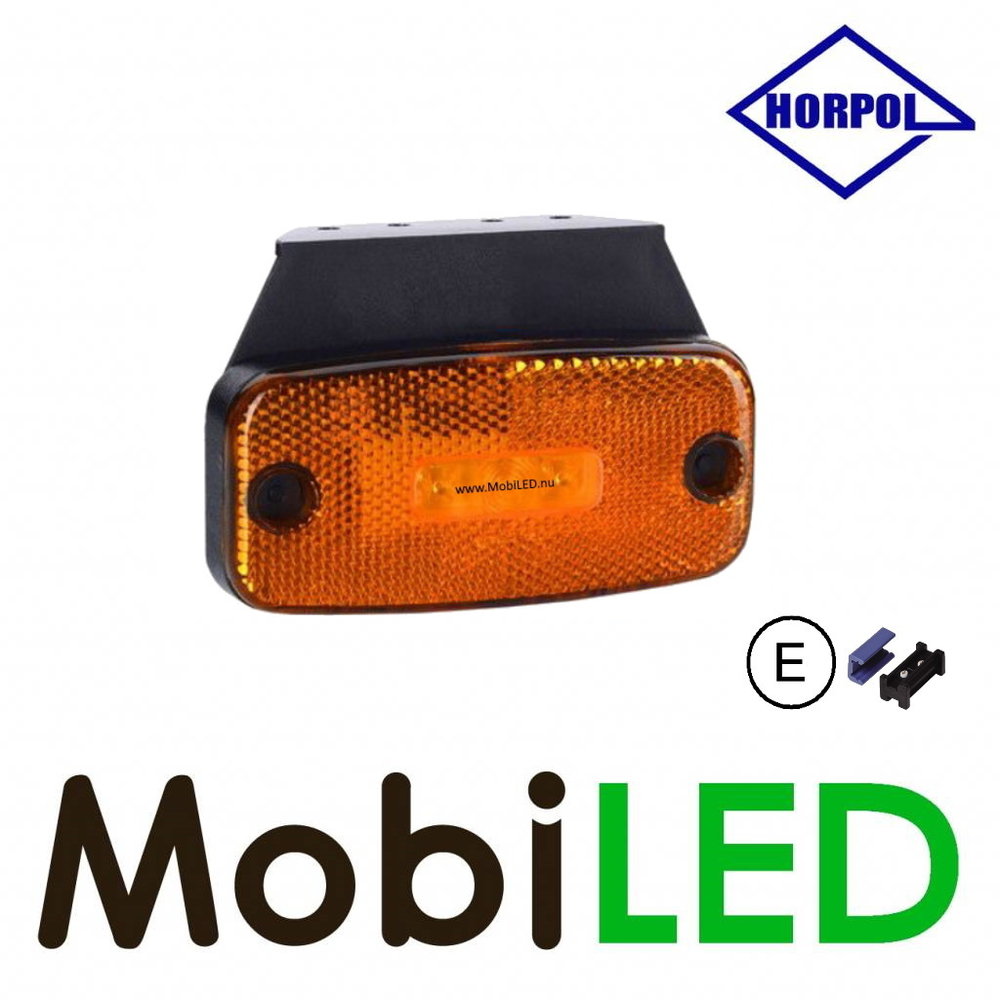 HORPOL Marker light with reflector Amber + 1.5m cable 12-24 volts