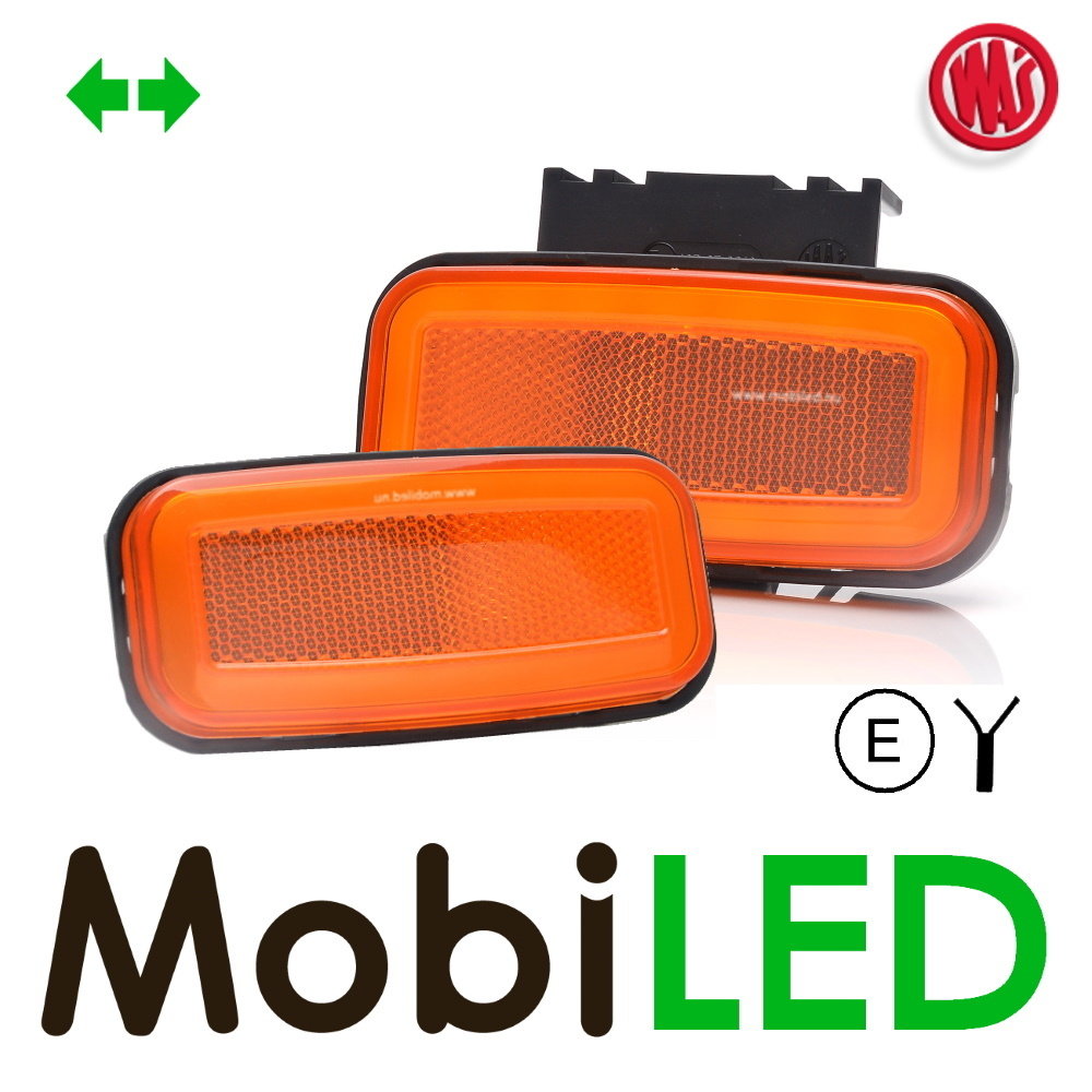 WAS WAS Zijmarkering rand richtingaanwijzer amber NEON look E-keur