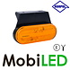 HORPOL Horpol Zijmarkering amber ovaal met houder NEON look E-keur HORPOL Horpol Zijmarkering amber ovaal met houder NEON look E-keur