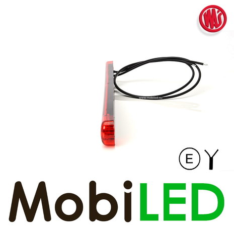 WAS Feu de position arrière long rouge 12/24 volts E-mark