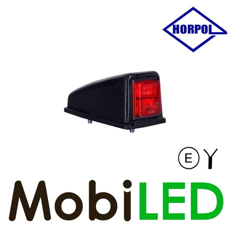 HORPOL Top lamp Red square 12-24 volts E-mark
