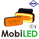 HORPOL Horpol zijmarkering rechthoekig neon ondermontage amber E-keur HORPOL Horpol zijmarkering rechthoekig neon ondermontage amber E-keur