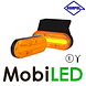 HORPOL Horpol Zijmarkering amber ovaal met houder NEON look E-keur HORPOL Horpol Zijmarkering amber ovaal met houder NEON look E-keur