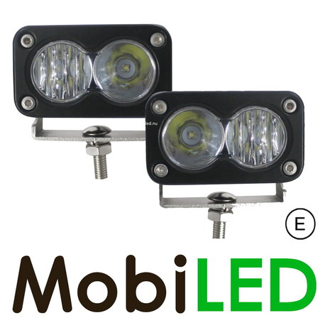 Mini LED combi beamers set of two pieces E-mark