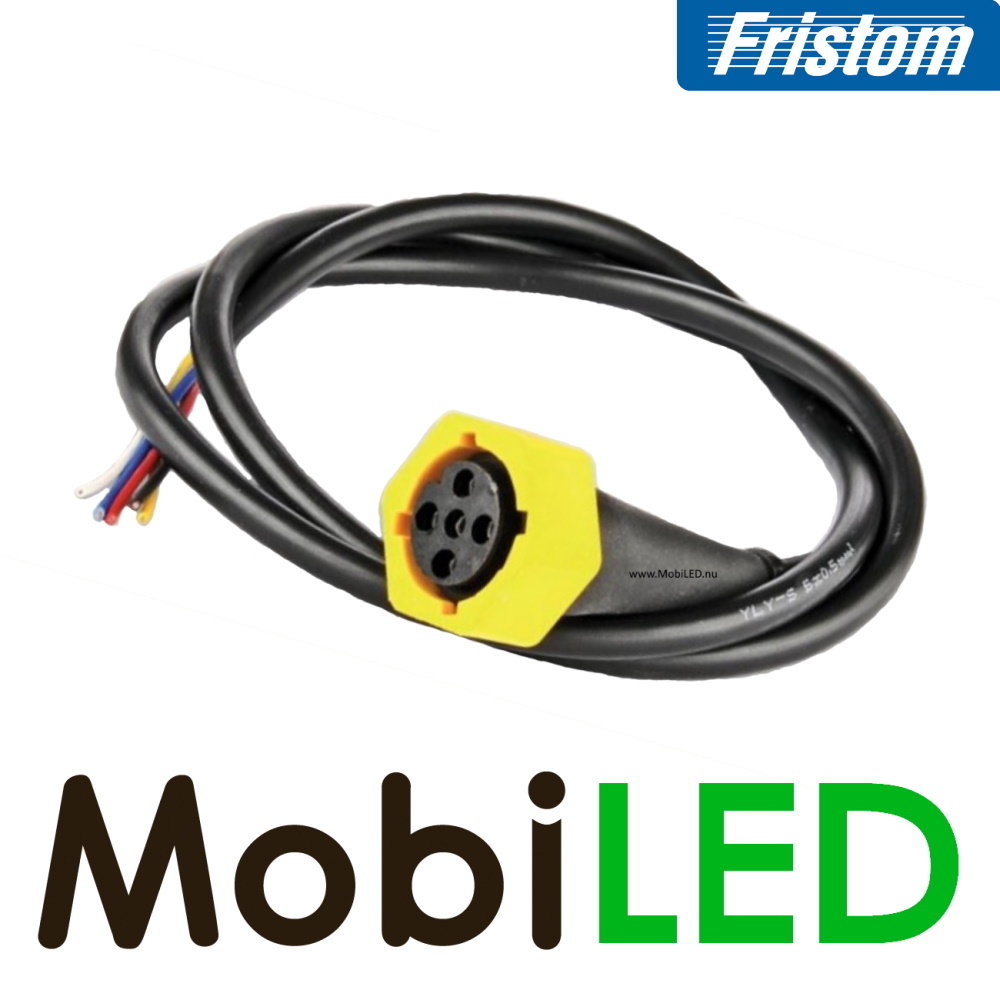 Fristom 5 pin bayonet connector yellow with 1 meter cable Fristom 5 pin bayonet connector yellow with 1 meter cable