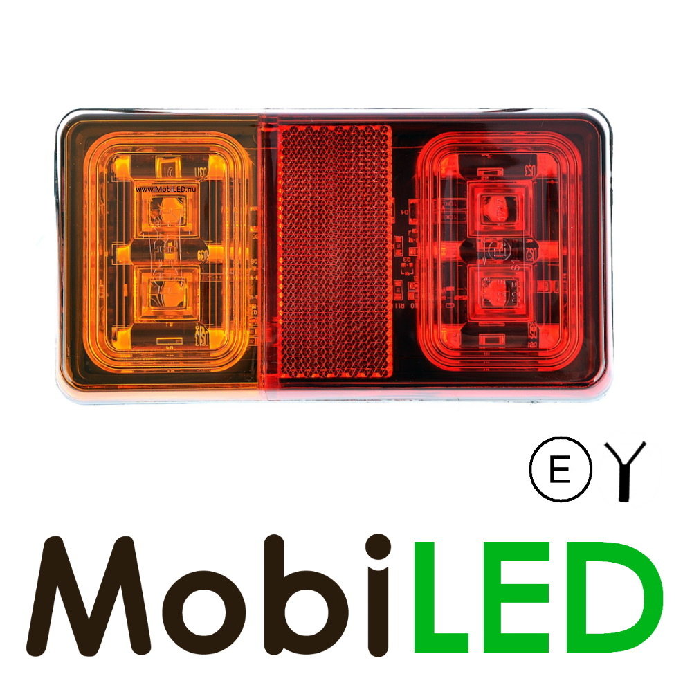 Feu arrière 16 LED 12-24 volts 3 fonctions E-marque