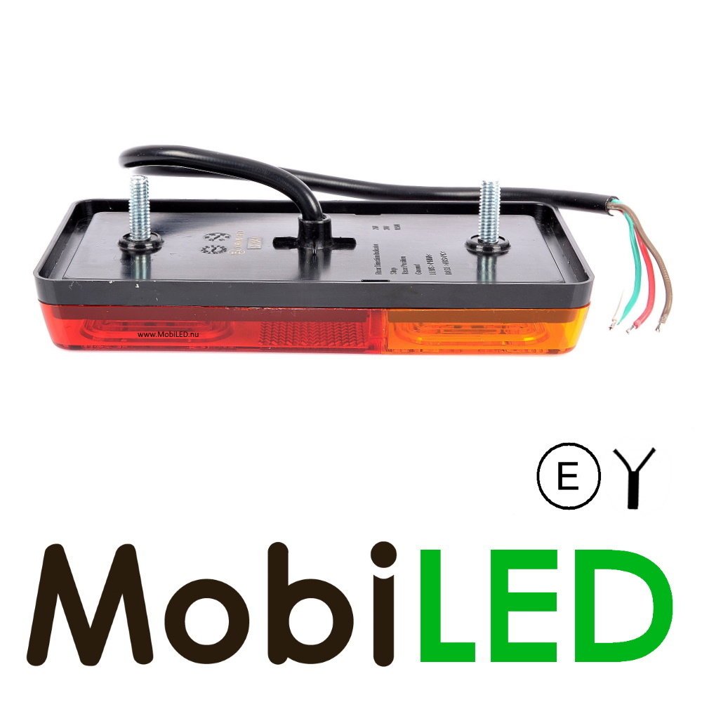 Achterlicht 16 leds 12-24 volt 3 functies E-keur