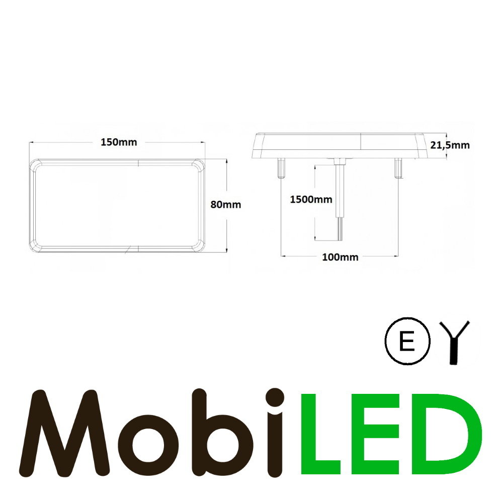Achterlicht 16 leds 12-24 volt 3 functies E-keur