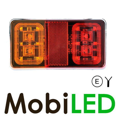 Rear light 16 LEDs 12-24 volt 3 functions E-mark cable of 1.5m