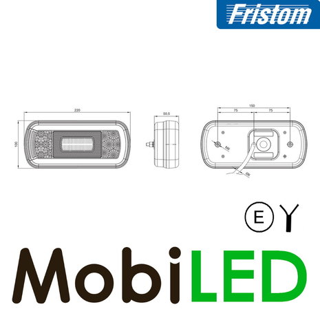 Fristom Feu arrière Néon 4 fonctions (recul) avec éclairage de plaque Fristom Feu arrière Néon 4 fonctions (recul) avec éclairage de plaque