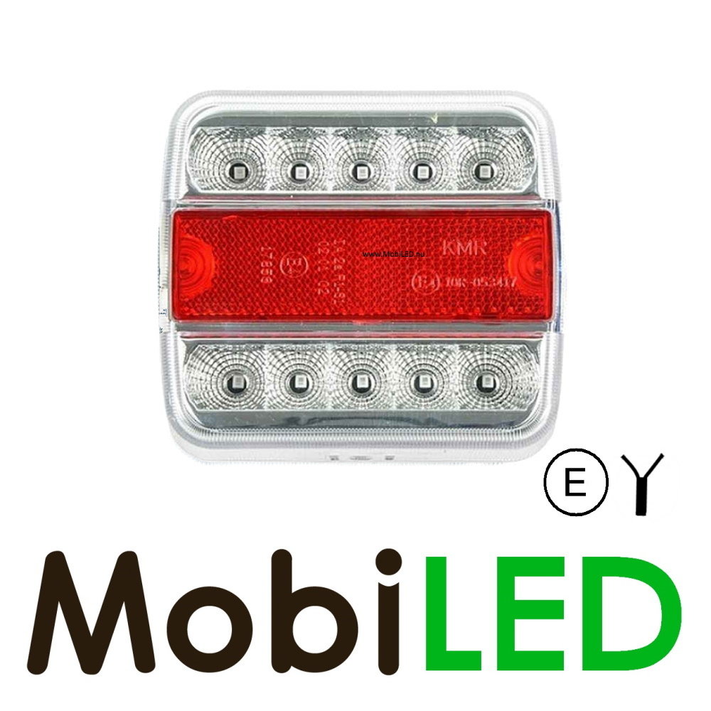 Achterlicht helder kentekenverlichting 12-24 volt E-keur
