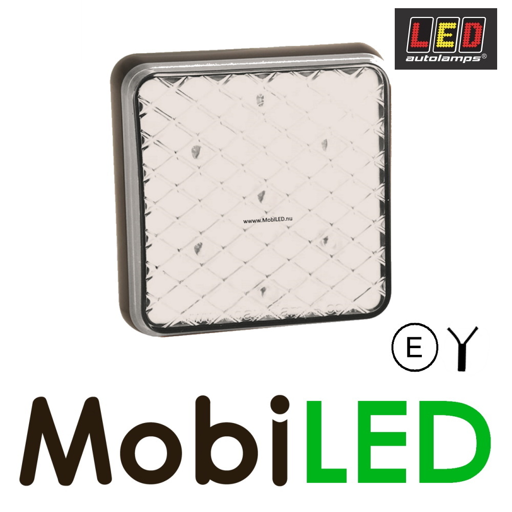 LED autolamps Achteruitrijlicht Vierkant 12-24 volt E-keur