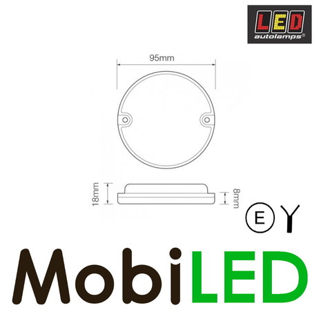 LED autolamps Feu arrière Rond Compact 3 fonctions avec E-marque LED autolamps Feu arrière Rond Compact 3 fonctions avec E-marque