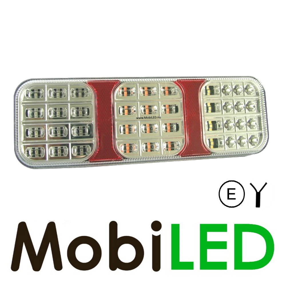 Clear rear light 12-24 volts 5 functions E-mark Clear rear light 12-24 volts 5 functions E-mark
