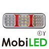 Clear rear light 12-24 volts 5 functions E-mark