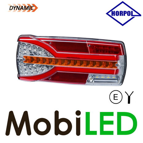 HORPOL Dynamic rear light Carmen clear E-mark 6 functions 10-30 volts left