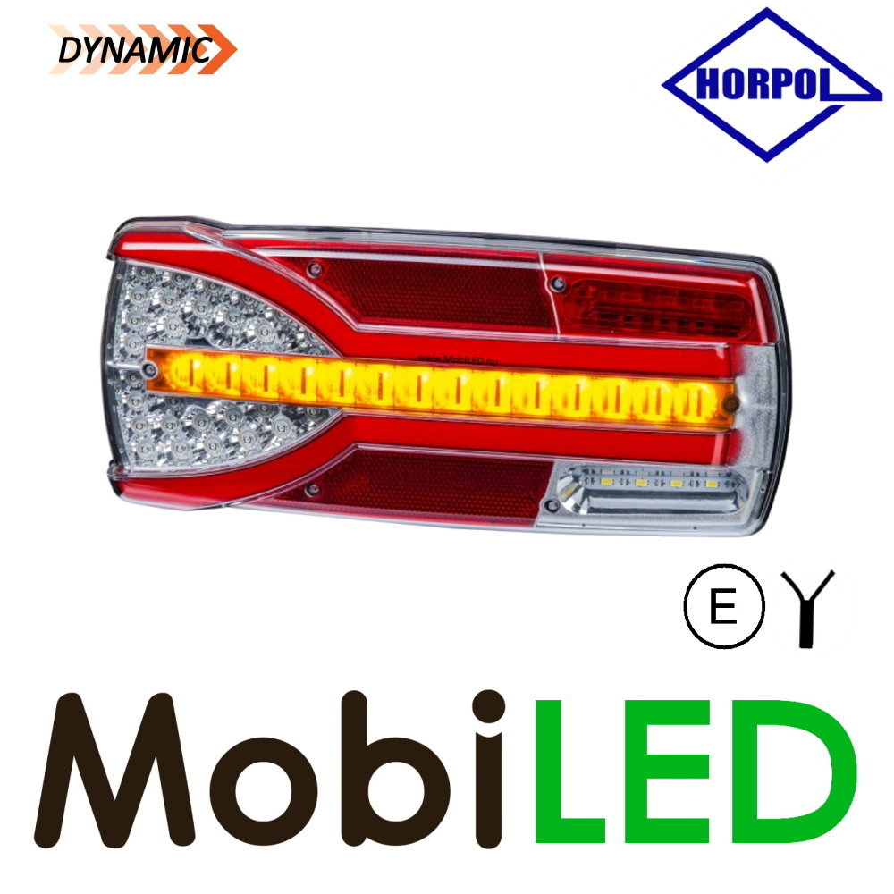 HORPOL Dynamic rear light Carmen clear E-mark 6 functions 10-30 volts left