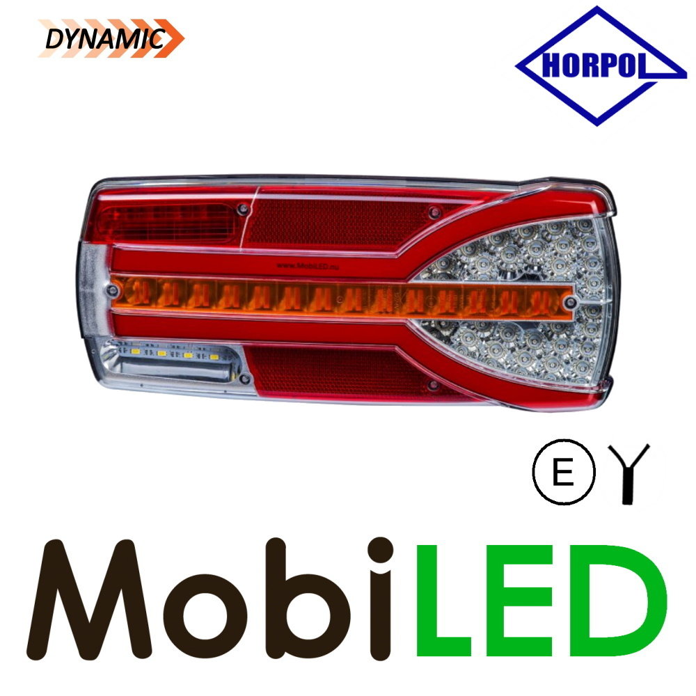 HORPOL Dynamic rear light Carmen clear E-mark 7 functions 10-30 volts right