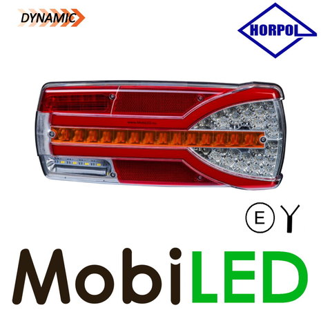 HORPOL Dynamic rear light Carmen clear E-mark 7 functions 10-30 volts right