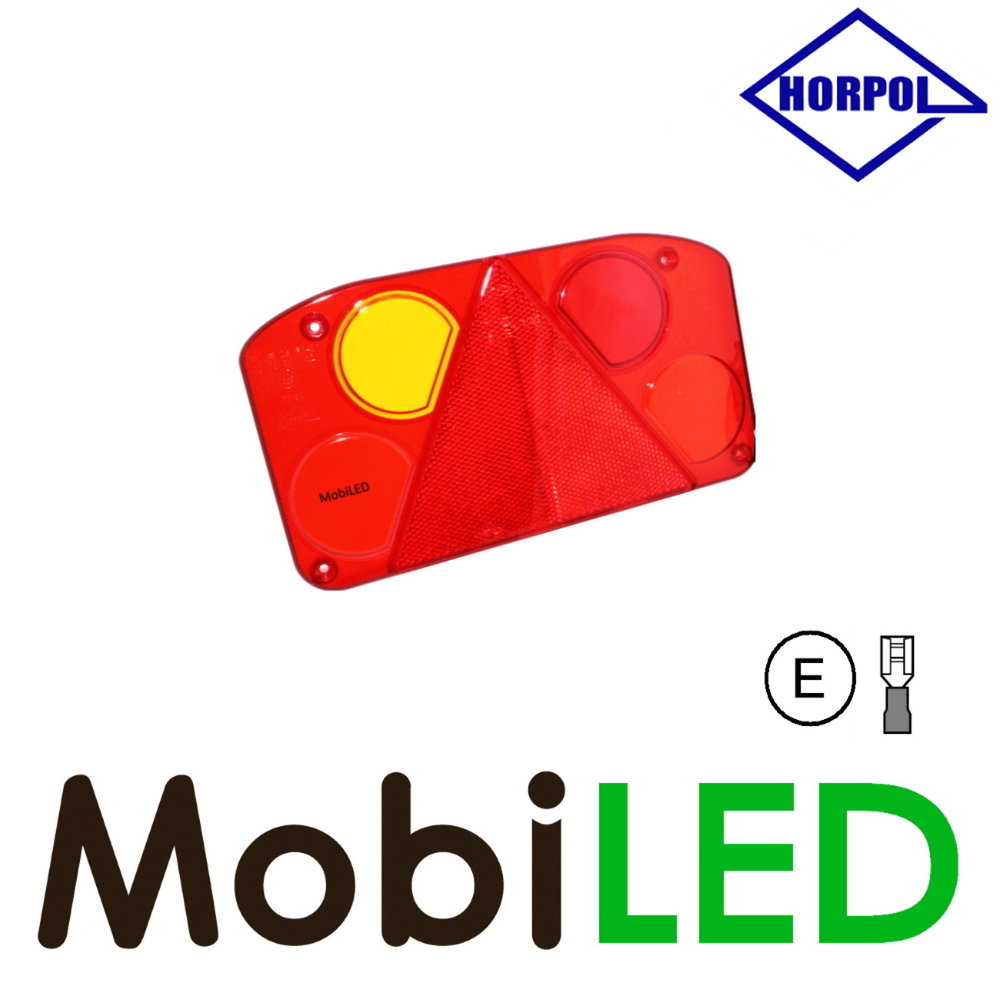 HORPOL Feu arrière modulaire gauche 4 fonctions plaque d'immatriculation E-marque HORPOL Feu arrière modulaire gauche 4 fonctions plaque d'immatriculation E-marque