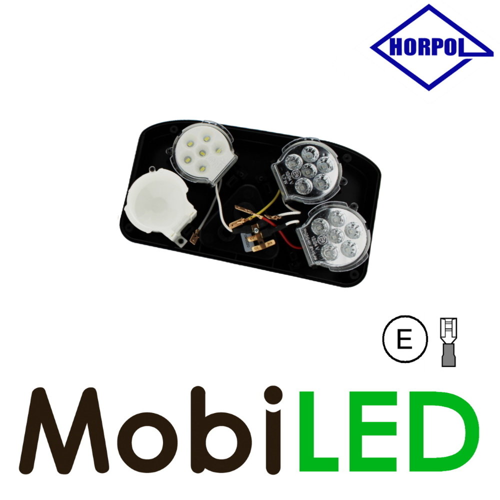 HORPOL Horpol Feu arrière modulaire droit 4 fonctions + plaque d'immatriculation E-marque HORPOL Horpol Feu arrière modulaire droit 4 fonctions + plaque d'immatriculation E-marque