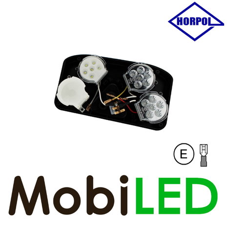 HORPOL Horpol Feu arrière modulaire droit 4 fonctions + plaque d'immatriculation E-marque HORPOL Horpol Feu arrière modulaire droit 4 fonctions + plaque d'immatriculation E-marque