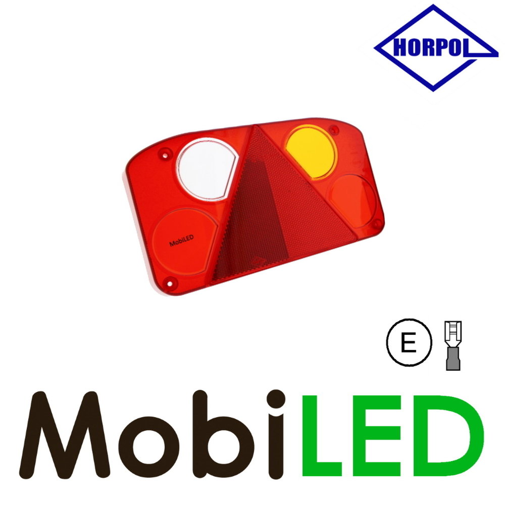 HORPOL Horpol Feu arrière modulaire droit 4 fonctions + plaque d'immatriculation E-marque HORPOL Horpol Feu arrière modulaire droit 4 fonctions + plaque d'immatriculation E-marque