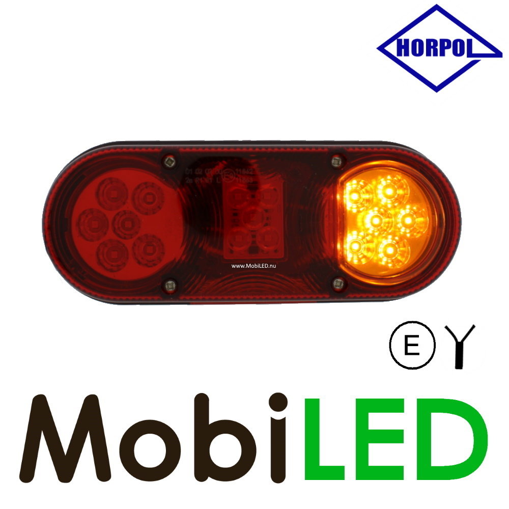 HORPOL Horpol ovaal achterlicht links met kentekenverlichting HORPOL Horpol ovaal achterlicht links met kentekenverlichting