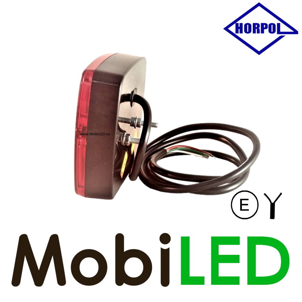 HORPOL Horpol square rear light thin 3 functions E-mark HORPOL Horpol square rear light thin 3 functions E-mark