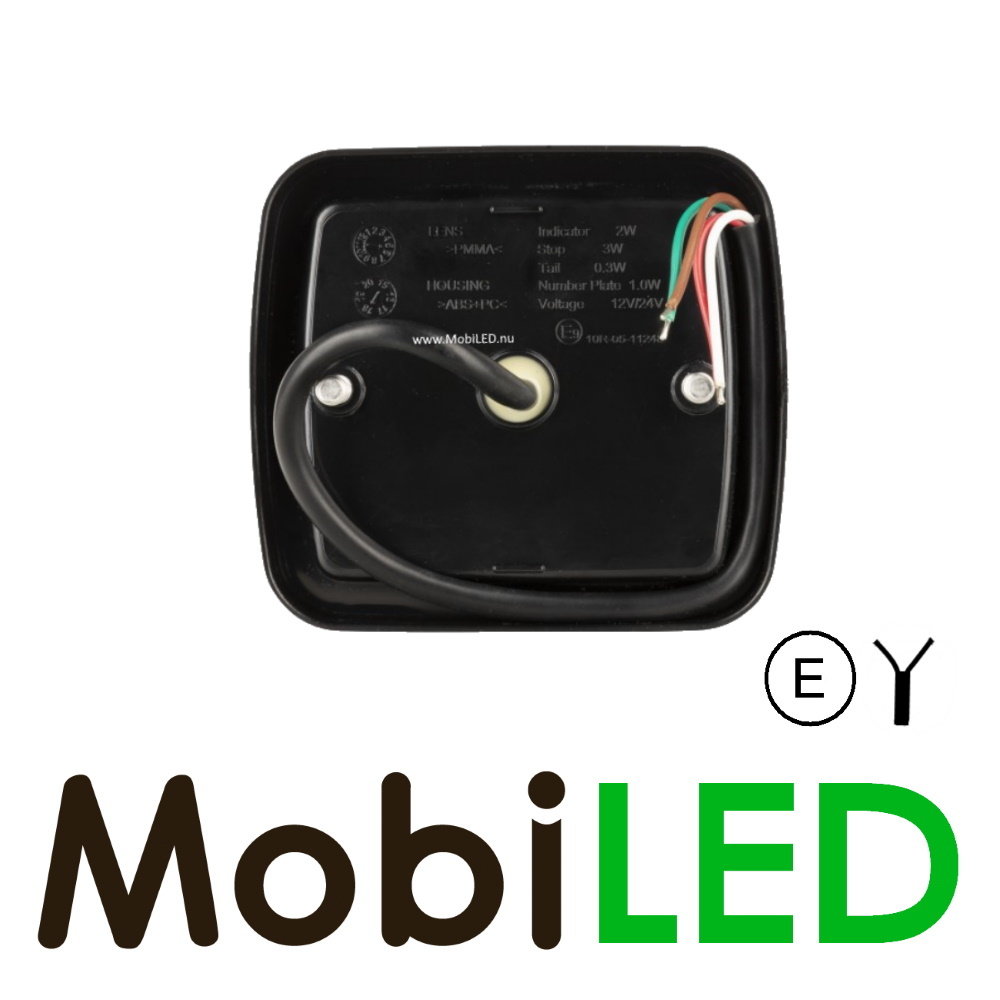 Feu arrière classique 12-24 volts 3 fonctions E-marque