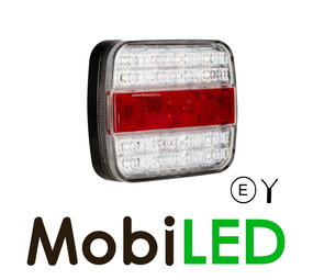Rear light white 12-24 volts 3 functions E-mark