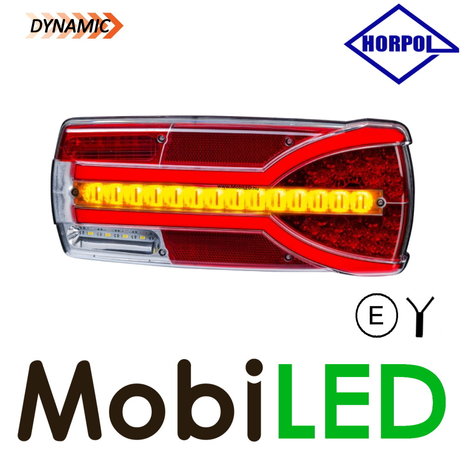 HORPOL Feu arrière dynamique Carmen Rouge E-marque 7 fonctions Droit