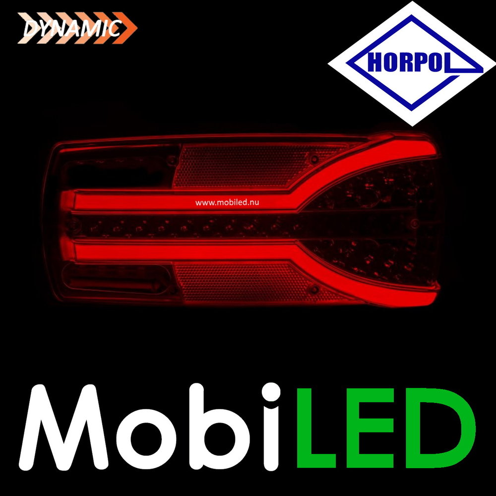 HORPOL Dynamic rear light Carmen Red E-mark 7 functions Right