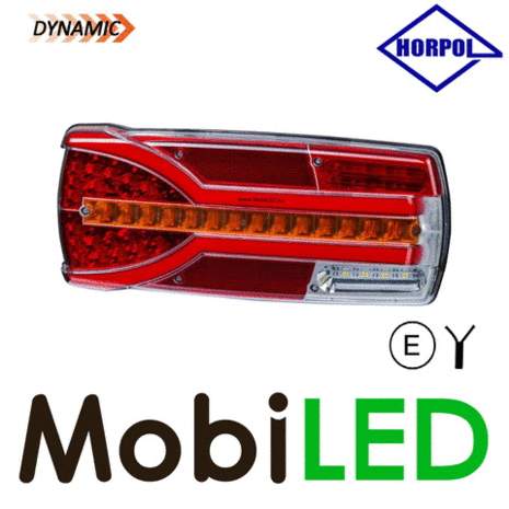 HORPOL Dynamic rear light Carmen Red  E-mark 7 functions Left HORPOL Dynamic rear light Carmen Red  E-mark 7 functions Left