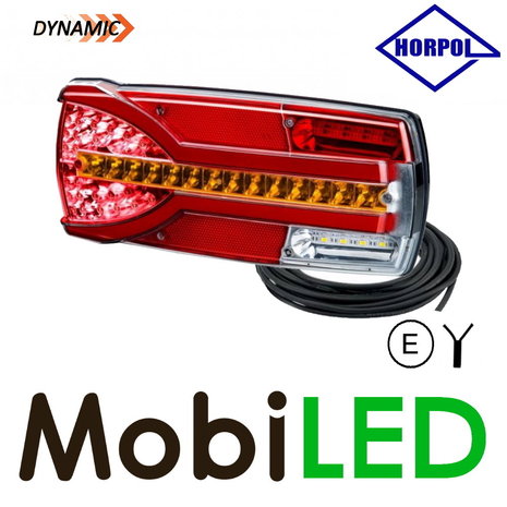 HORPOL Dynamisch achterlicht Carmen Rood Links 2m kabel E-keur 7 functies HORPOL Dynamisch achterlicht Carmen Rood Links 2m kabel E-keur 7 functies