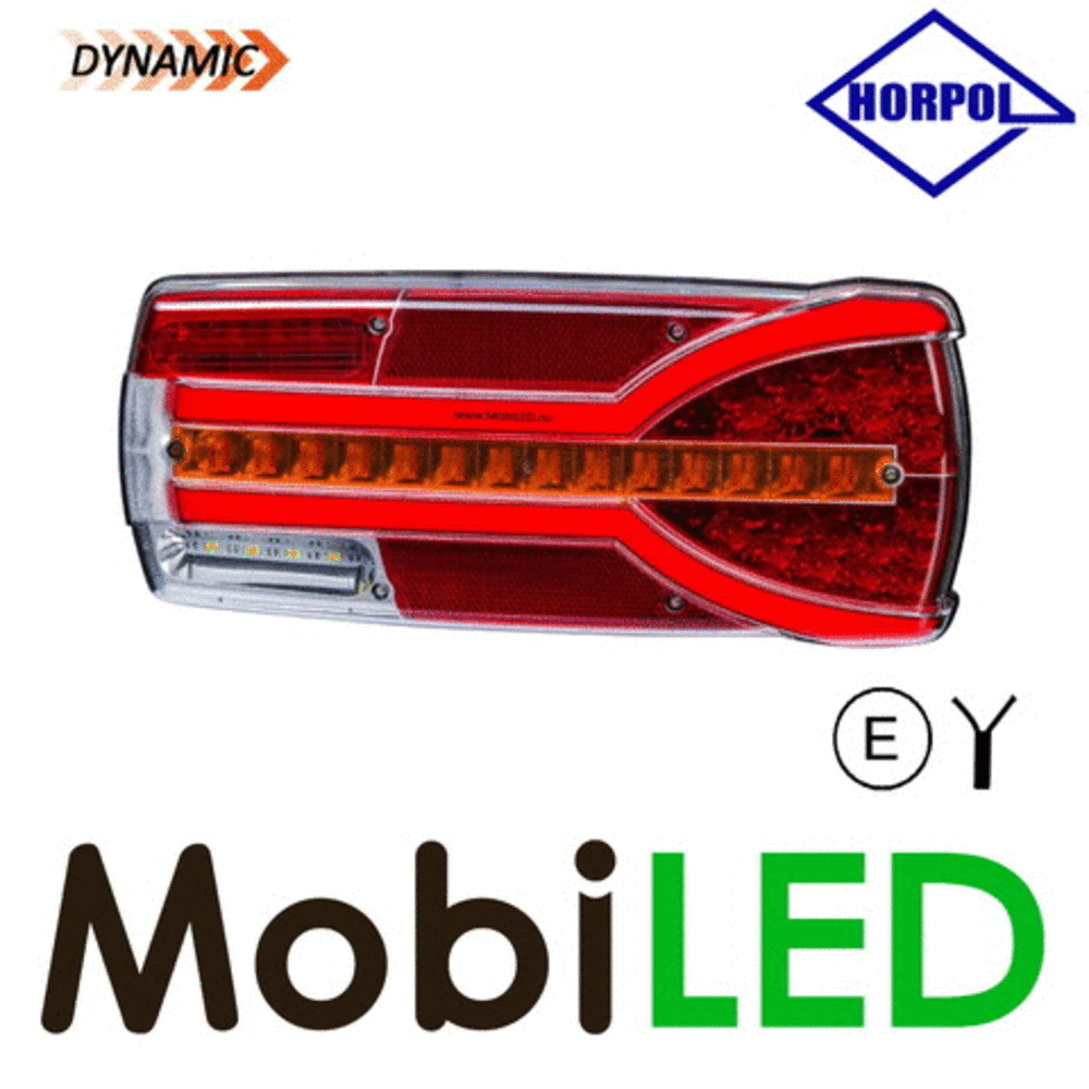 HORPOL Dynamisch achterlicht Carmen Rood Rechts 2m kabel E-keur 7 functies