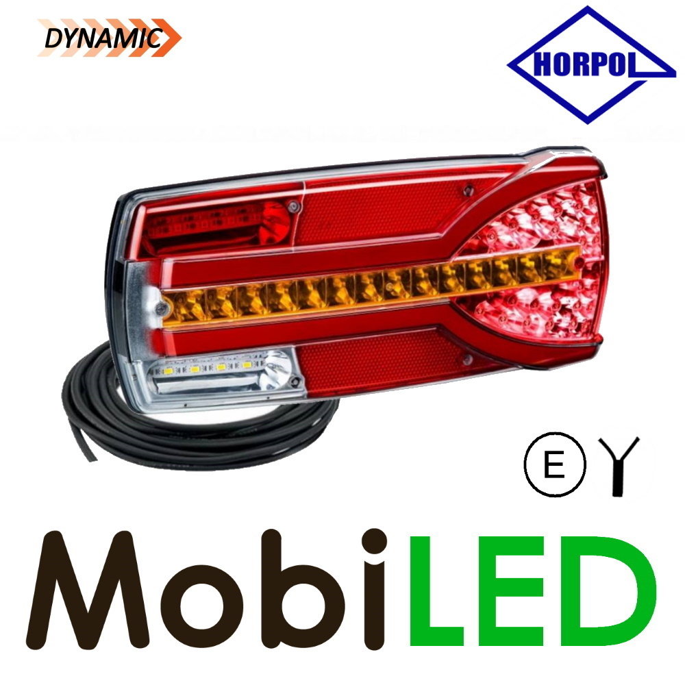 HORPOL Dynamisch achterlicht Carmen Rood Rechts 2m kabel E-keur 7 functies