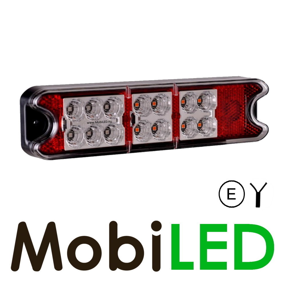 Slimline Achterlicht 12-24 volt 3 functies E-keur Slimline Achterlicht 12-24 volt 3 functies E-keur