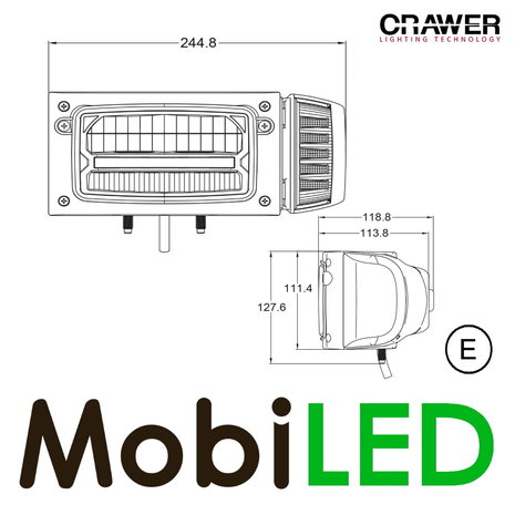 Crawer Phare avec feu de position et clignotant droit E-mark