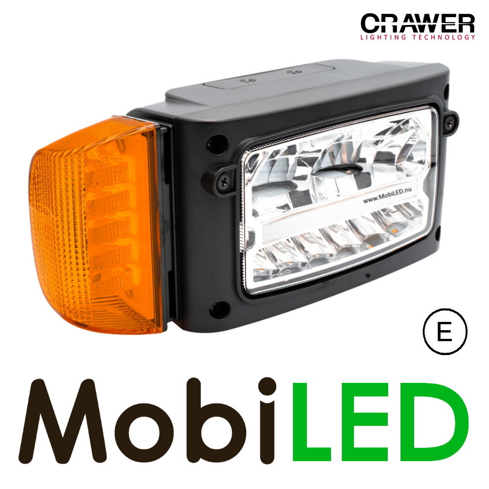 Crawer Headlight with positionslight and turn signal right E-mark
