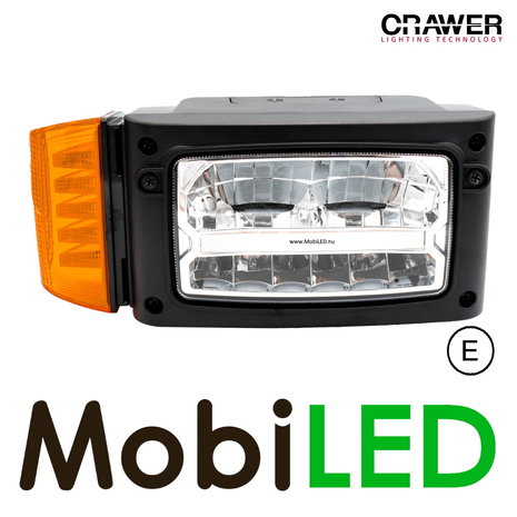 Crawer Crawer Koplamp met positielicht en richtingsaanwijzer rechts E-keur Crawer Crawer Koplamp met positielicht en richtingsaanwijzer rechts E-keur