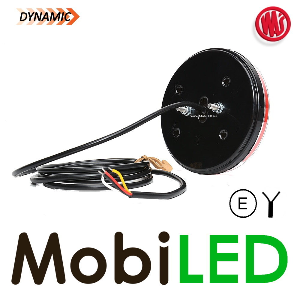 WAS NEON look dynamic round rear light / fog / reverse, WAS 3 functions E-mark WAS NEON look dynamic round rear light / fog / reverse, WAS 3 functions E-mark