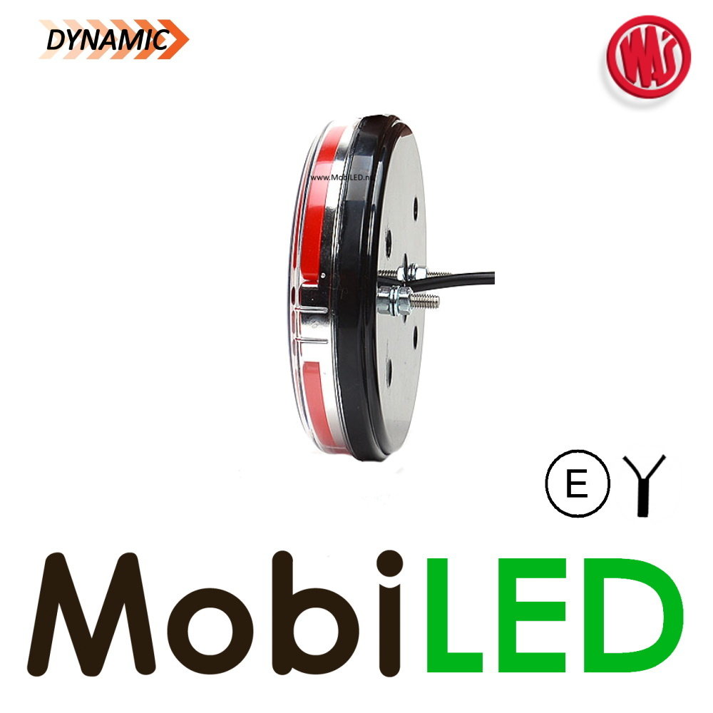 WAS NEON look dynamic round rear light / fog / reverse, WAS 3 functions E-mark WAS NEON look dynamic round rear light / fog / reverse, WAS 3 functions E-mark