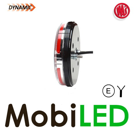 WAS Look NÉON Feu arrière rond dynamique/brouillard/recul WAS 3 fonctions E-marque