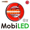 WAS WAS NEON look dynamic round rear light / fog / reverse, 3 functions E-mark WAS WAS NEON look dynamic round rear light / fog / reverse, 3 functions E-mark