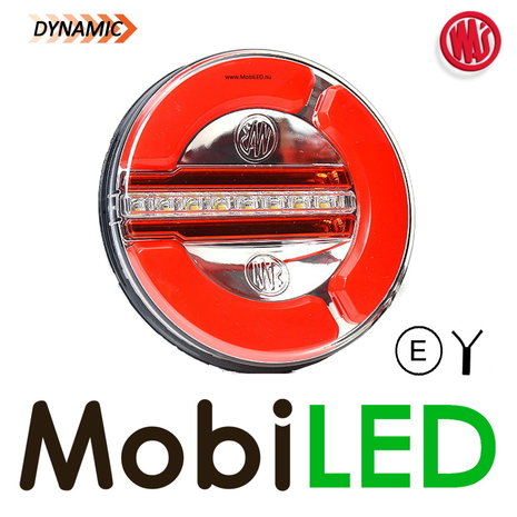 WAS NEON look dynamic round rear light / fog / reverse, WAS 3 functions E-mark WAS NEON look dynamic round rear light / fog / reverse, WAS 3 functions E-mark