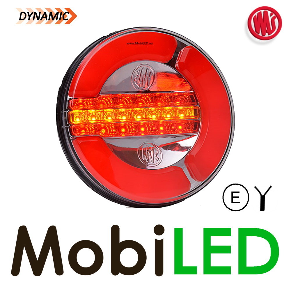 WAS WAS Neon look dynamisch rond achterlicht 3 functies E-keur WAS WAS Neon look dynamisch rond achterlicht 3 functies E-keur