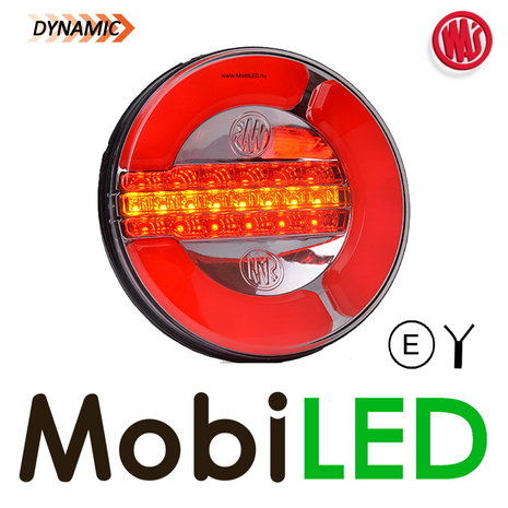 WAS WAS Neon look dynamisch rond achterlicht 3 functies E-keur WAS WAS Neon look dynamisch rond achterlicht 3 functies E-keur