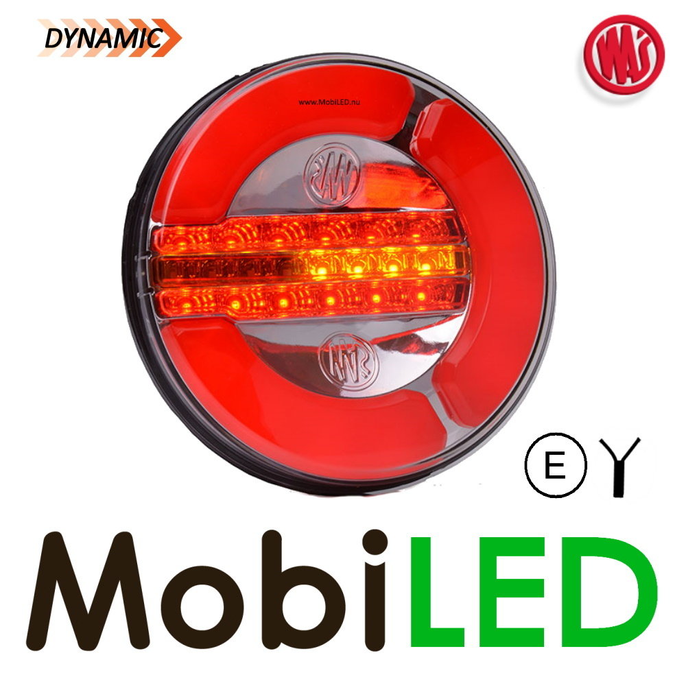 WAS WAS Neon look dynamisch rond achterlicht 3 functies E-keur WAS WAS Neon look dynamisch rond achterlicht 3 functies E-keur